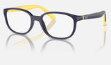 Ray-Ban Junior RY1632 — Dark Blue on Yellow — quarter view