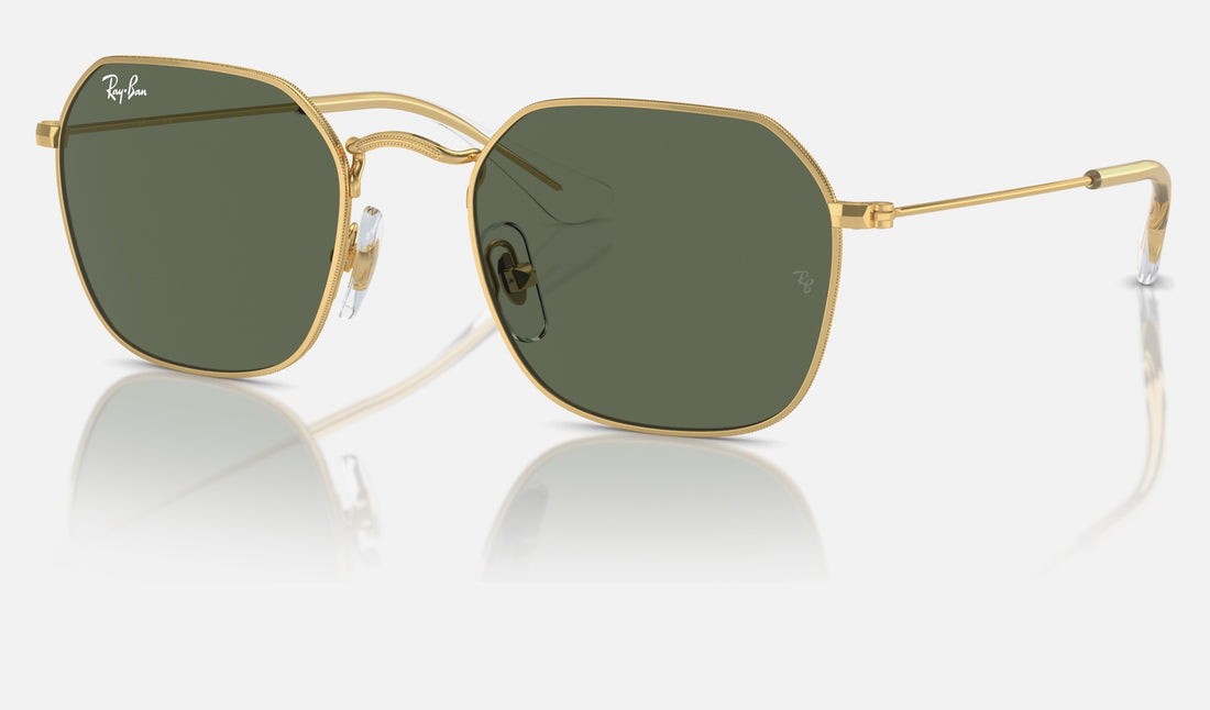 Ray-Ban Junior RJ9594S — Arista Gold / Dark Green — quarter view
