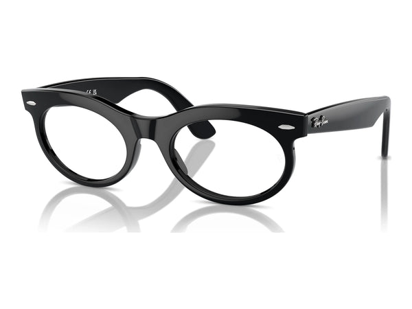 Ray-Ban Wayfarer Oval RX2242VF — Black — quarter view