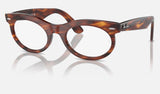 Ray-Ban Wayfarer Oval RX2242VF — Striped Havana — quarter view