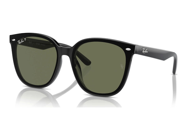 Ray-Ban RB4423D — Black / Dark Green Polarized — quarter view