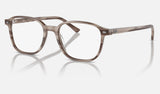 Ray-Ban Leonard RX5393 — Striped Grey — quarter view