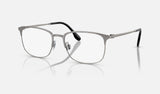 Ray-Ban RX6494 — Gunmetal on Gunmetal — quarter view