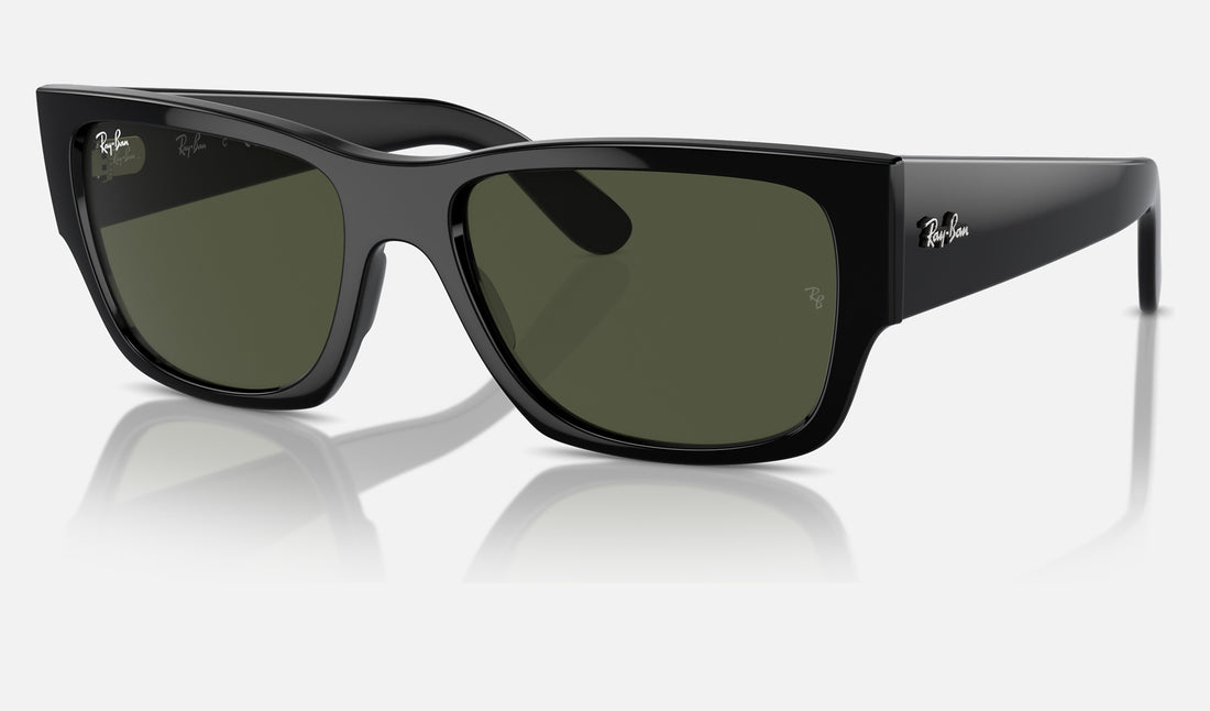 Ray-Ban Carlos RB0947S — Black / Green — quarter view