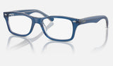 Ray-Ban Junior RY1531 — Top Dark Blue & Brown & Light Grey — quarter view