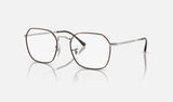 Ray-Ban Jim RX3694V — Havana on Silver — quarter view