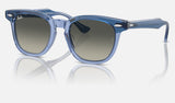 Ray-Ban Junior RJ9098SF — Top Violet on Transparent Violet / Grey — quarter view