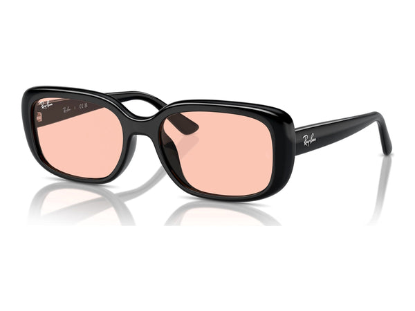Ray-Ban RB4421D — Black / Dark Pink — quarter view