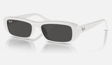 Ray-Ban RB4436D — White / Dark Grey — quarter view