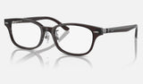 Ray-Ban RX5427D — Transparent Brown — quarter view