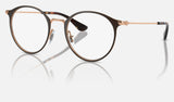 Ray-Ban Junior RY1053 — Brown on Rose Gold — quarter view