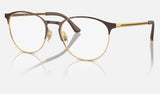 Ray-Ban RX6375 — Havana on Gold — quarter view