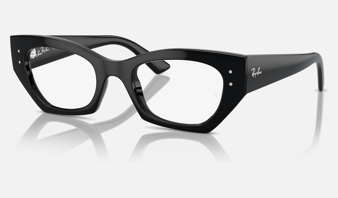 Ray-Ban Zena RX7330F — Black — quarter view