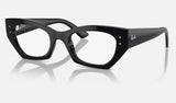 Ray-Ban Zena RX7330F — Black — quarter view