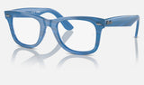 Ray-Ban Wayfarer Ease RX4340V — Photo Striped Blue — quarter view