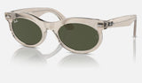 Ray-Ban Wayfarer Oval RB2242 — Photo Waves Grey / Green — quarter view