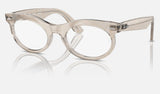 Ray-Ban Wayfarer Oval RB2242 — Photo Waves Grey / Clear/blue — quarter view