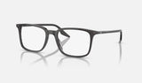 Ray-Ban RX5421F — Transparent Black — quarter view