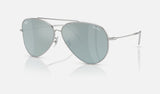 Ray-Ban Aviator Reverse RBR0101S — Silver — quarter view