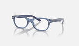 Ray-Ban Junior RY1555 — Transparent Blue — quarter view