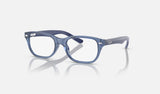 Ray-Ban Junior RY1555F — Transparent Blue — quarter view