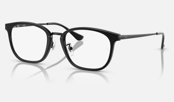 Ray-Ban RX7247D — Black — quarter view