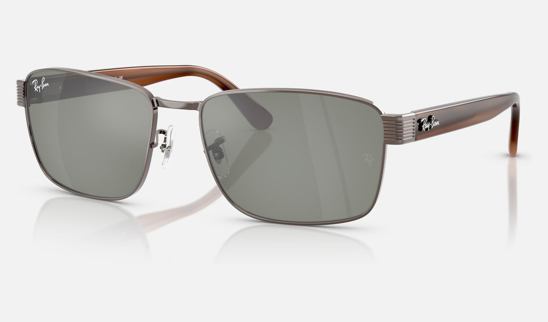 Ray-Ban RB3750 — Copper / Green — quarter view