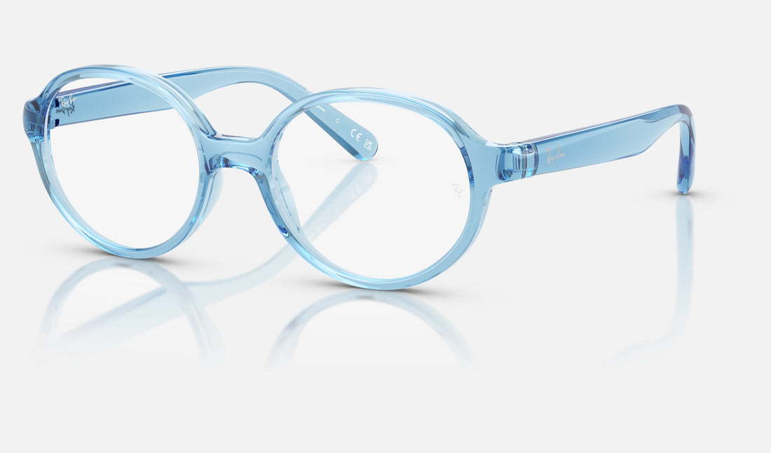 Ray-Ban Junior RY1905 — Transparent Blue — quarter view