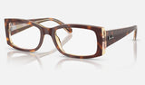 Ray-Ban Miriam RX5434 — Light Havana on Multicolor — quarter view