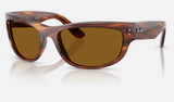 Ray-Ban Mega Balorama RB2289 — Striped Havana / B-15 Brown — quarter view