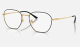 Ray-Ban RX8777D — Black on Gold — quarter view