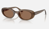 Ray-Ban RB4441D — Opal Brown / Dark Brown — quarter view