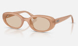 Ray-Ban RB4441D — Opal Beige / Light Brown — quarter view