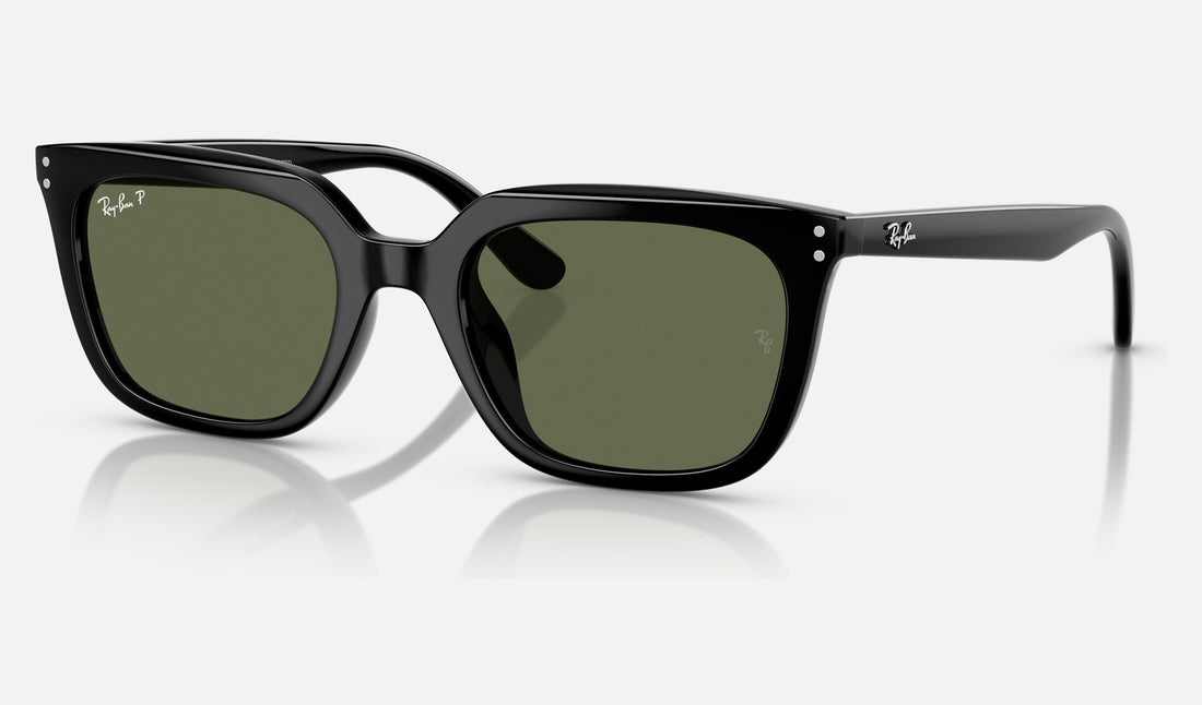 Ray-Ban RB4439D — Black / Dark Green Polarized — quarter view