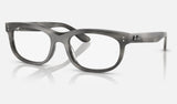Ray-Ban Balorette RX5489 — Striped Gray — quarter view