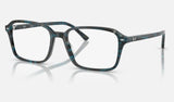 Ray-Ban Raimond RX5431 — Transparent Fantasy Blue & Grey — quarter view