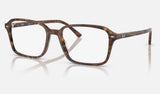 Ray-Ban Raimond RX5431 — Transparent Fantasy Brown & Yellow — quarter view