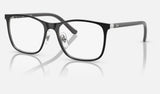 Ray-Ban Junior RY9551V — Black on Silver — quarter view