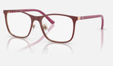 Ray-Ban Junior RY9551V — Bordeaux on Rose Gold — quarter view