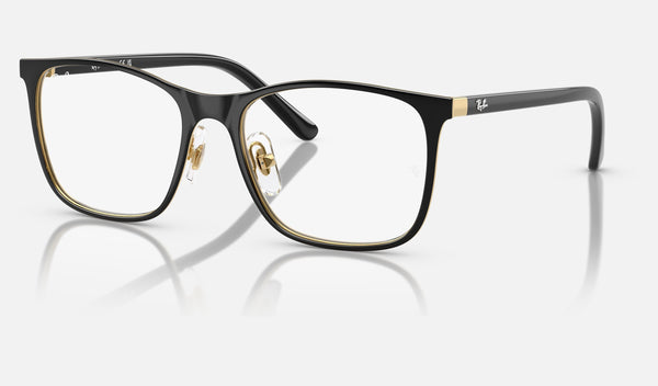 Ray-Ban Junior RY9551V — Black on Arista — quarter view