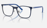 Ray-Ban Junior RY9551V — Blue on Silver — quarter view