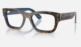 Ray-Ban Joseph RX7683V — Havana Grey on Gradient Blu — quarter view