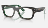 Ray-Ban Joseph RX7683V — Striped Green on Green — quarter view
