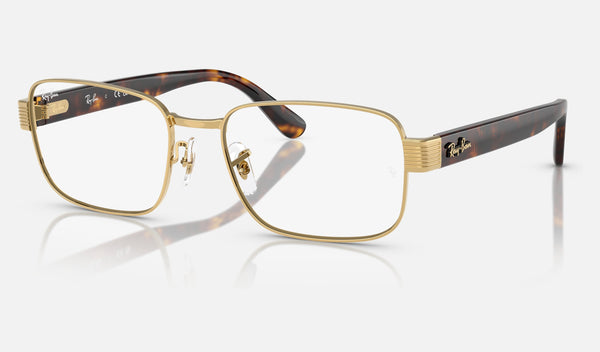 Ray-Ban RX6529 — Arista Gold — quarter view