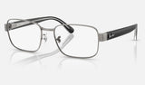 Ray-Ban RX6529 — Gunmetal — quarter view