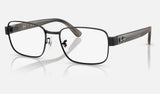 Ray-Ban RX6529 — Black — quarter view