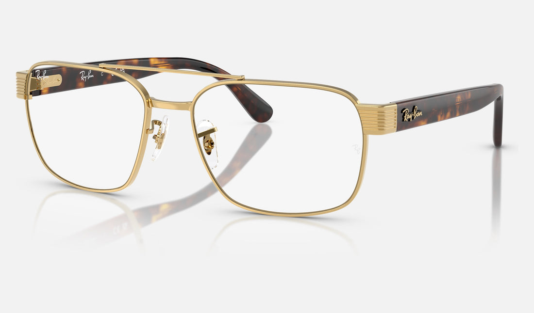 Ray-Ban RX3751V — Arista Gold — quarter view