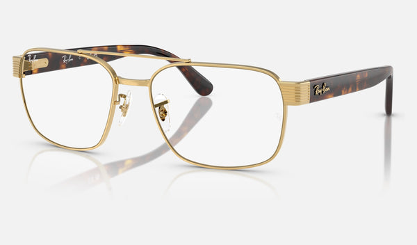 Ray-Ban RX3751V — Arista Gold — quarter view