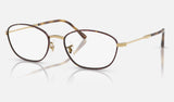 Ray-Ban RX3749V — Havana on Gold — quarter view
