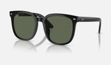 Ray-Ban RB4401D — Black / Dark Green — quarter view